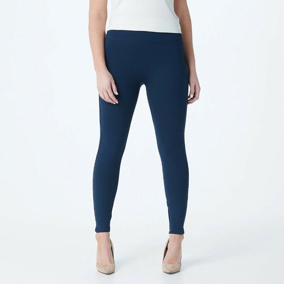 Spanx‎ Ankle Length Ponte Hem Slit Leggings Regular-blue 3X/ 3TG A369380 NEW - Picture 1 of 7
